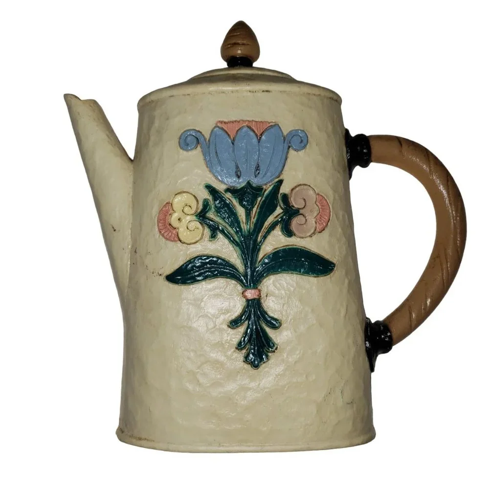 Home Interior 2 piece Wall Hanging Set Coffee Pot and Skillet Vintage 1995 Decor - Picture 3 of 6
